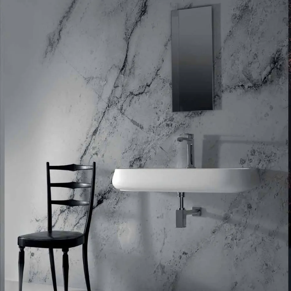 Free-standing or suspended ceramic sink L 90cm made in Italy, Gais Viadurini