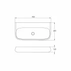 Free-standing or suspended ceramic sink L 90cm made in Italy, Gais Viadurini