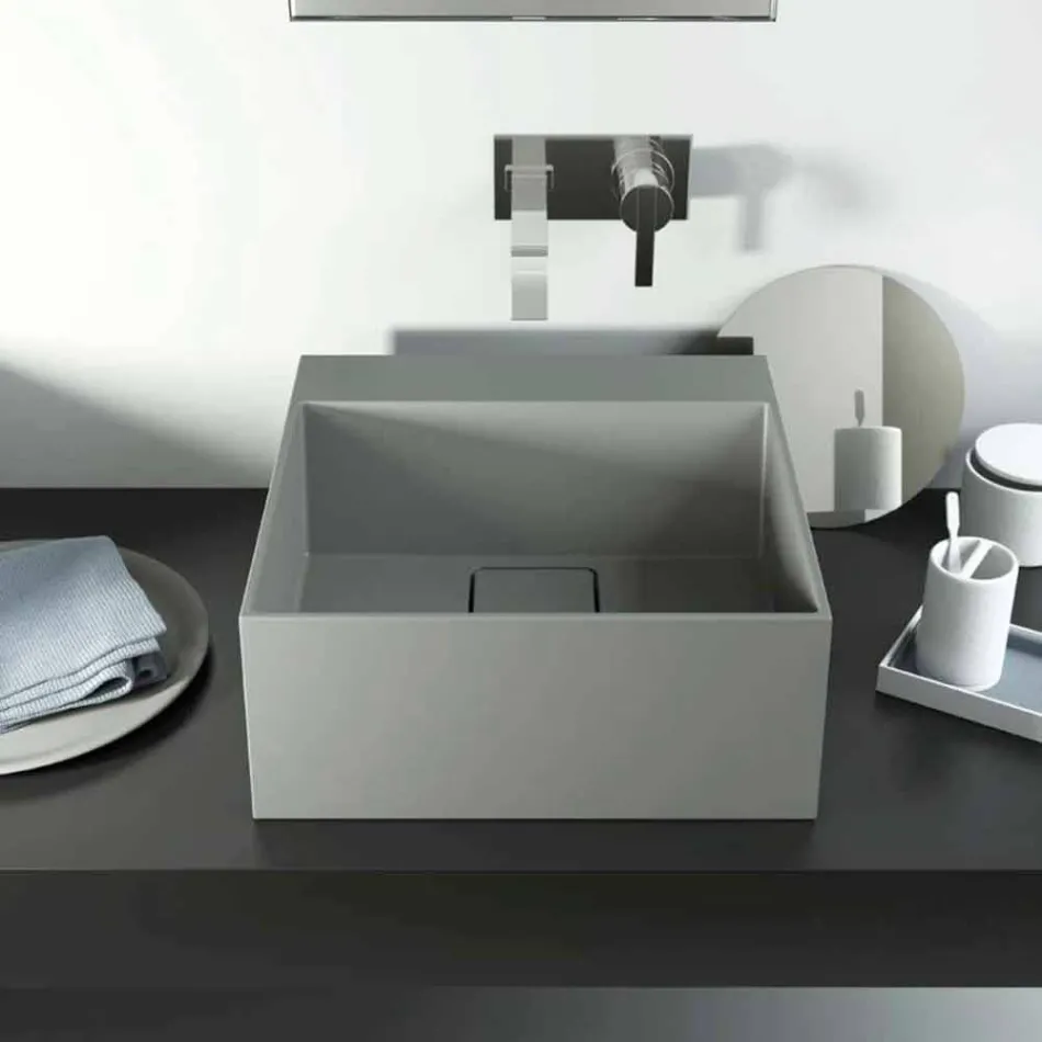Countertop design washbasin produced in Italy, Lavis Viadurini