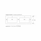 Modern double suspended sink in Luxolid made in Italy, Ruffano Viadurini