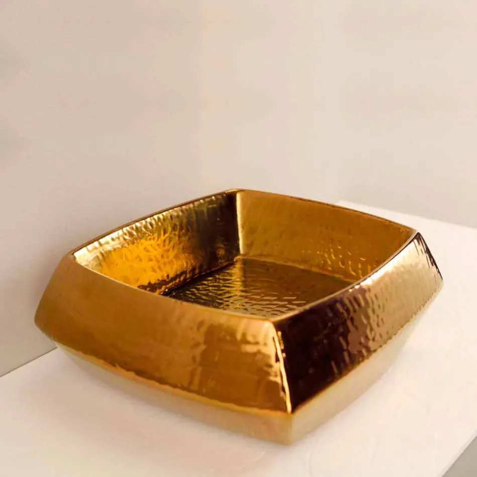 Designer washbasin in bronze ceramic made in Italy Simon Viadurini