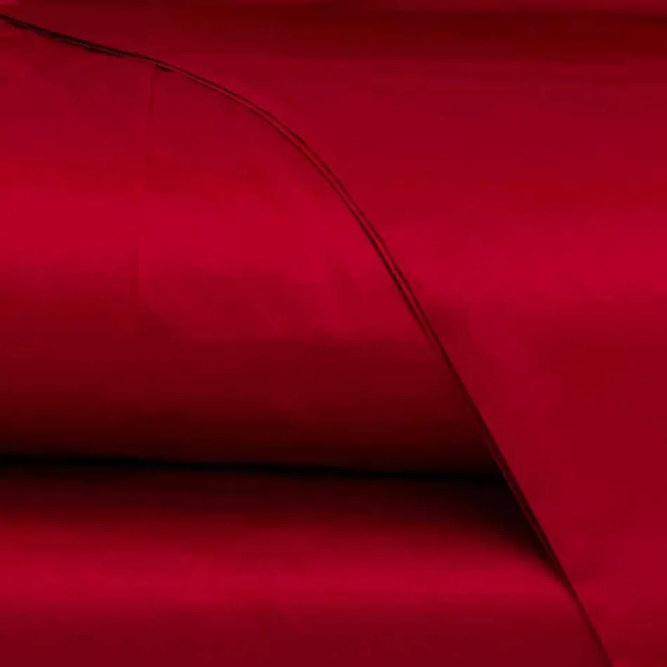 Cotton Satin Sheets Set for Double Bed Solid Color - Freesia Viadurini