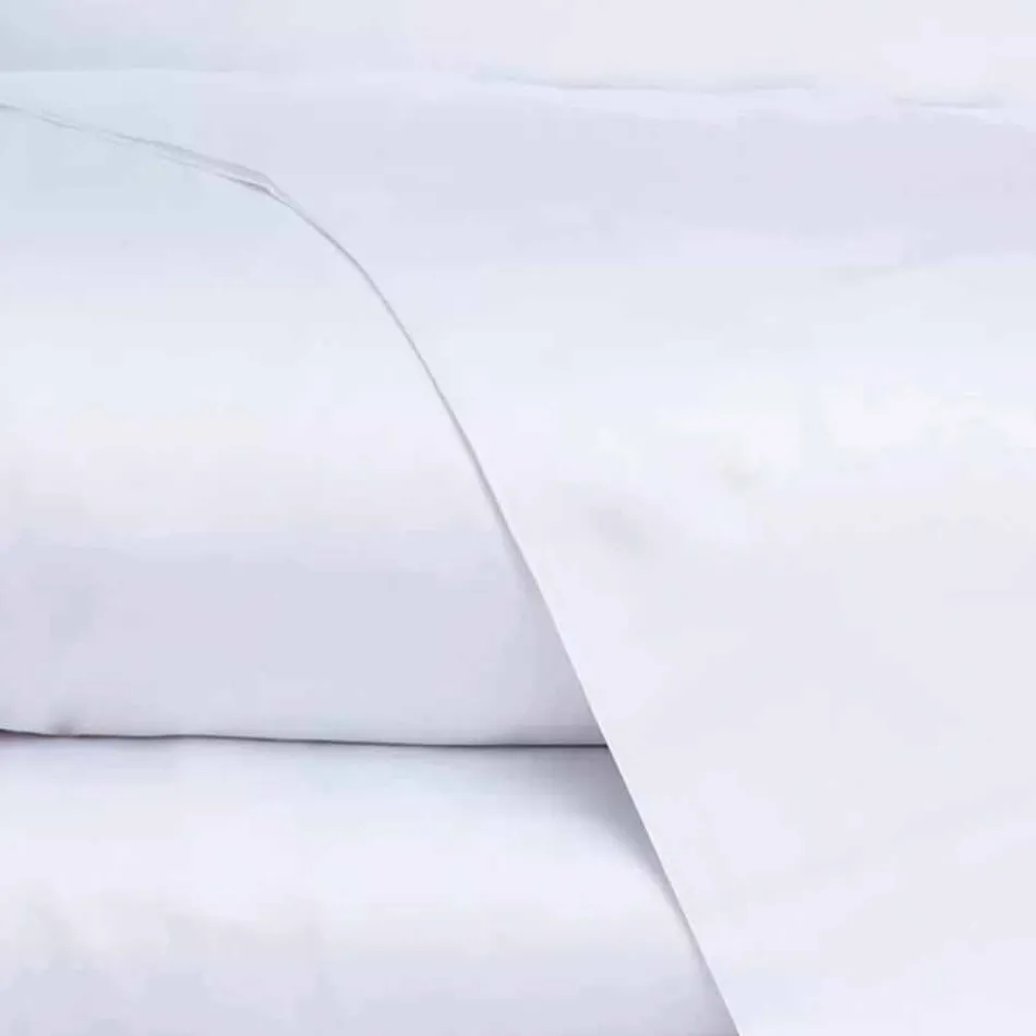 Cotton Satin Sheets Set for Double Bed Solid Color - Freesia Viadurini