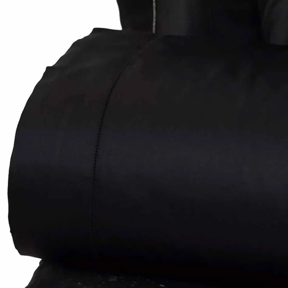 Cotton Satin Sheets Set for Double Bed Solid Color - Freesia Viadurini