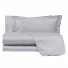 Solid Color Sheets Complete in Cotton Satin for Double Bed - Hibiscus Viadurini