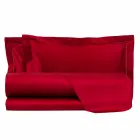 Solid Color Sheets Complete in Cotton Satin for Double Bed - Hibiscus Viadurini