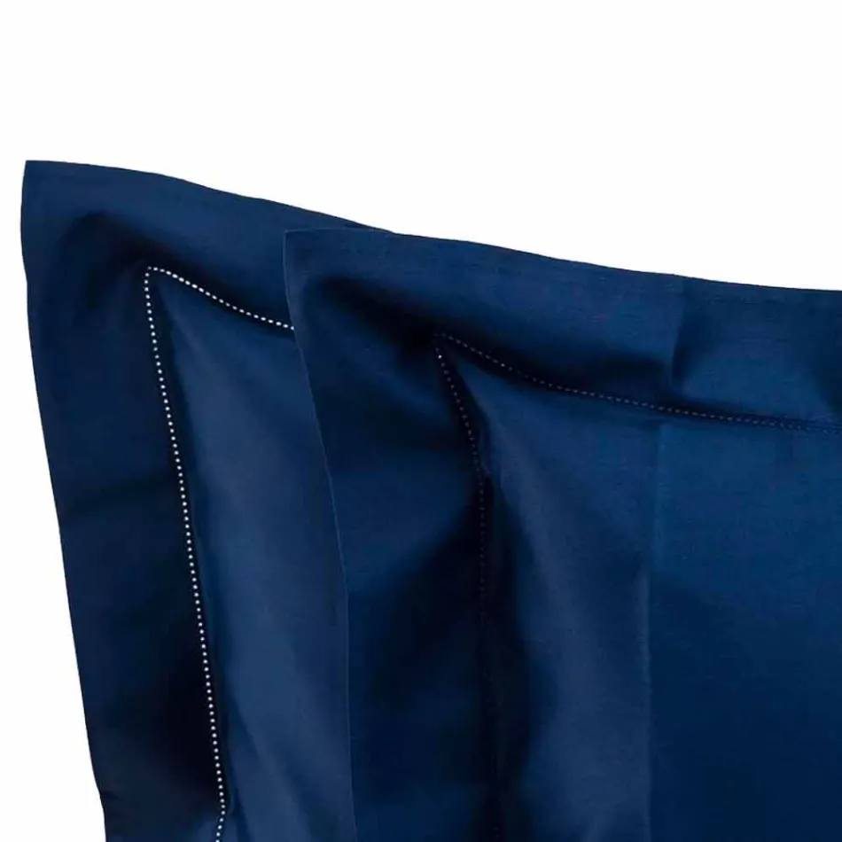 Solid Color Sheets Complete in Cotton Satin for Double Bed - Hibiscus Viadurini