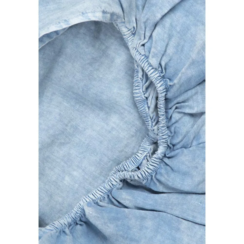 Double Fitted Sheet, Luxury Colored Linen Made in Italy - Fiumano Viadurini