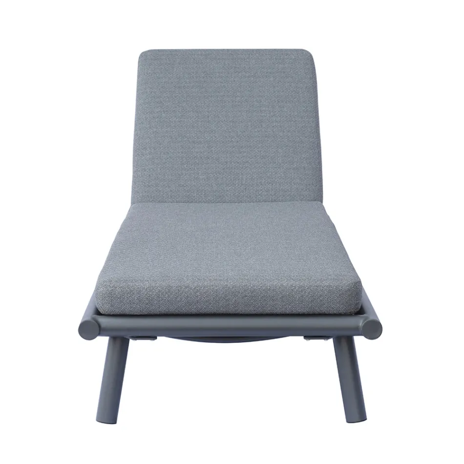 196x75 cm Outdoor Aluminum Sun Lounger with Cushion - Sundra Viadurini