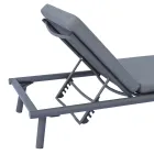 196x75 cm Outdoor Aluminum Sun Lounger with Cushion - Sundra Viadurini