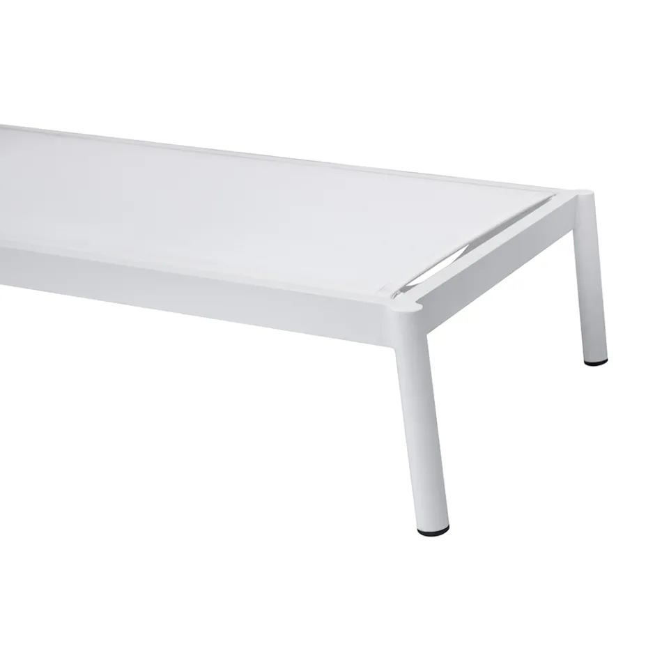 205x76 cm Outdoor Aluminum Sun Lounger with Cushion - Tessara Viadurini