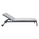 205x76 cm Outdoor Aluminum Sun Lounger with Cushion - Tessara Viadurini