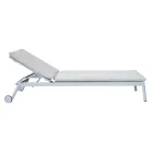 205x76 cm Outdoor Aluminum Sun Lounger with Cushion - Tessara Viadurini