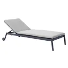 205x76 cm Outdoor Aluminum Sun Lounger with Cushion - Tessara Viadurini