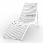 Outdoor Chaise Longue Sunbed, White or Ecru Plastic 4 Pieces - Ibiza by Vondom Viadurini