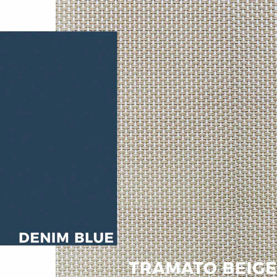 Outdoor Sunbed in Aluminum with Wheels and Armrests Modern Design - Carmine Viadurini