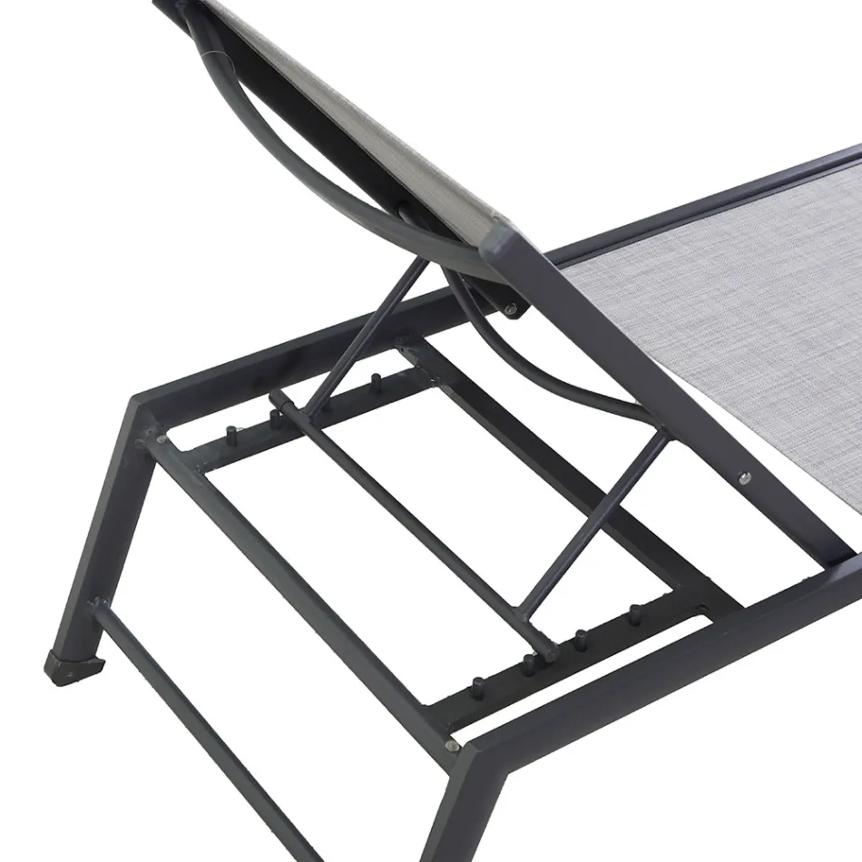 Outdoor Lounger in Aluminum with Different Finishes - Sheet Viadurini