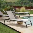 Outdoor Lounger in Aluminum with Different Finishes - Sheet Viadurini