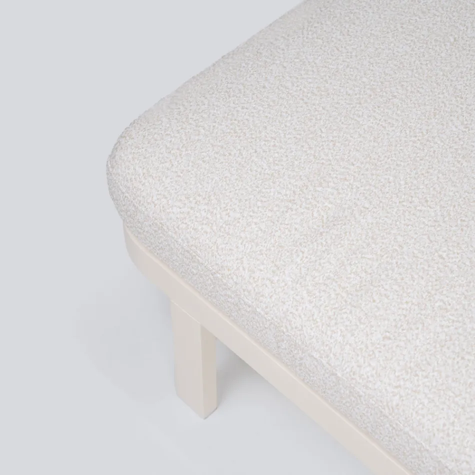Outdoor Lounger in Aluminum and Fabric with Wheels - Solaria Viadurini