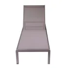 Outdoor Lounger Made of Anodized Aluminum and Textilene - Block Viadurini