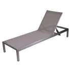 Outdoor Lounger Made of Anodized Aluminum and Textilene - Block Viadurini