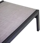 Outdoor Lounger Made of Aluminum and Textilene with 2 Wheels - Costume Viadurini