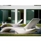 Design Chaise Longue Garden Lounger in White Plastic - Zoe by Mayyour Viadurini