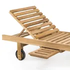 Garden daybed in natural teak wood - Yggdrasil Viadurini