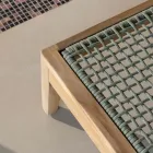 Teak and Rope Weave Garden Lounger - Jhon Viadurini