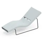 Garden lounger in polyethylene of different colors with metal support - Bollo Viadurini