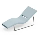 Garden lounger in polyethylene of different colors with metal support - Bollo Viadurini