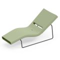 Garden Lounger in Polyethylene of Different Colors with Metal Support - Bollo