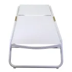 Aluminium and Textilene Cot with Polywood Insert - Ink Viadurini