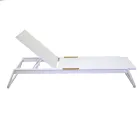 Aluminium and Textilene Cot with Polywood Insert - Ink Viadurini