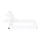 Modern Garden Sunbed in Aluminum with Wheels for Outdoors - Franz Viadurini