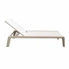 Aluminum Sunbed with Textilene Cushion, 3 Finishes - Moira Viadurini