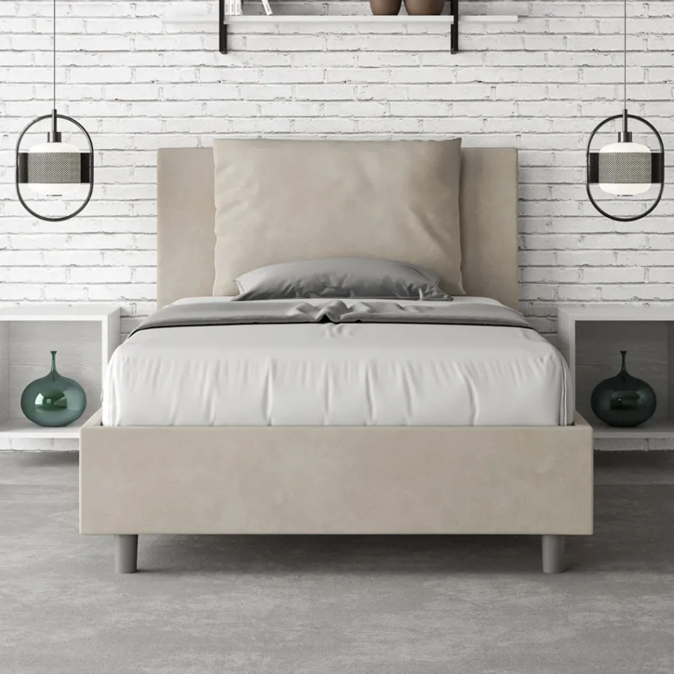 120x200 cm Bed Headboard with Microfiber Cushions Made in Italy - Olympics Viadurini