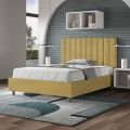 140x200 cm Microfiber Bed with Symmetrical Vertical Lines Made in Italy - Glove