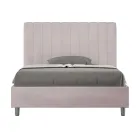 140x200 cm Microfiber Bed with Symmetrical Vertical Lines Made in Italy - Glove Viadurini