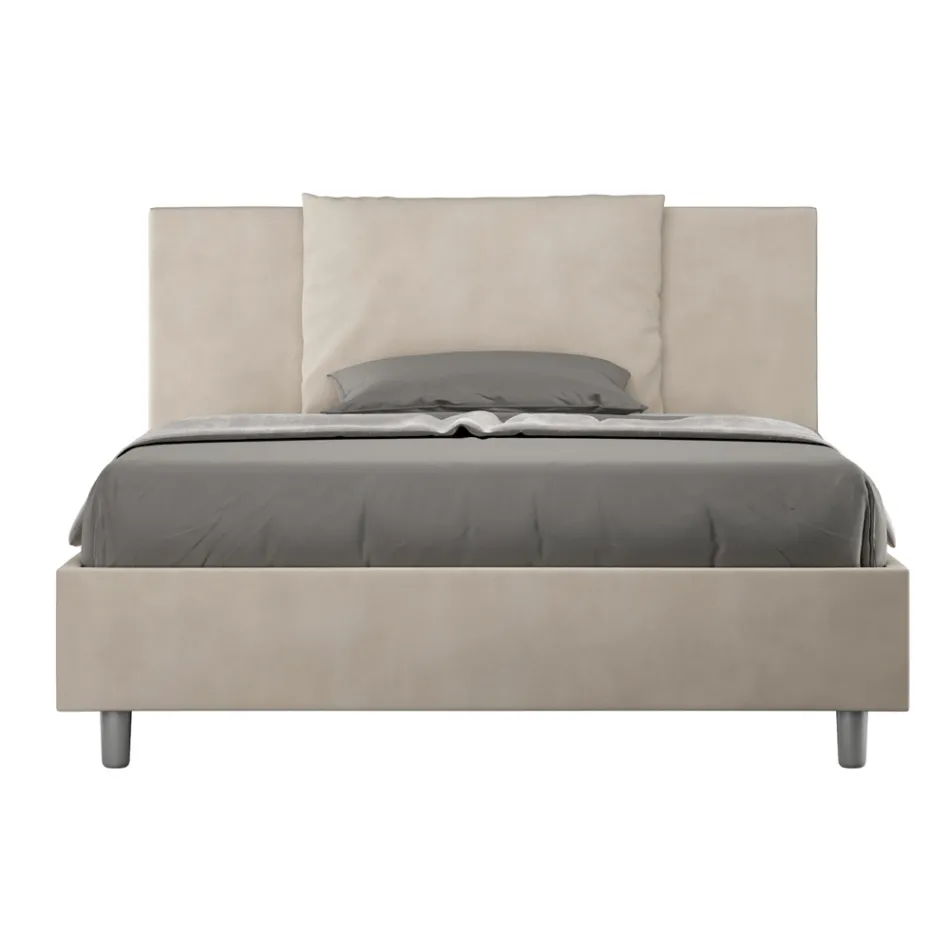 140x200 cm Bed Headboard with Microfiber Cushions Made in Italy - Olympics Viadurini