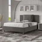 140x200 cm Bed Headboard with Microfiber Cushions Made in Italy - Olympics Viadurini