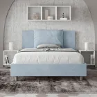 140x200 cm Bed Headboard with Microfiber Cushions Made in Italy - Olympics Viadurini
