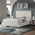 140x200 cm Bed Headboard with Symmetrical Vertical Lines Made in Italy - Guanto