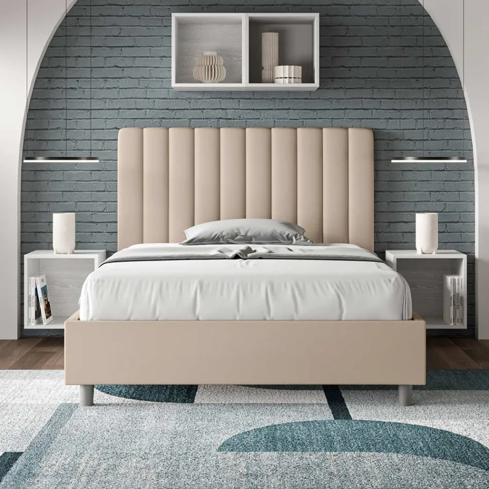 140x200 cm Bed Headboard with Symmetrical Vertical Lines Made in Italy - Guanto Viadurini