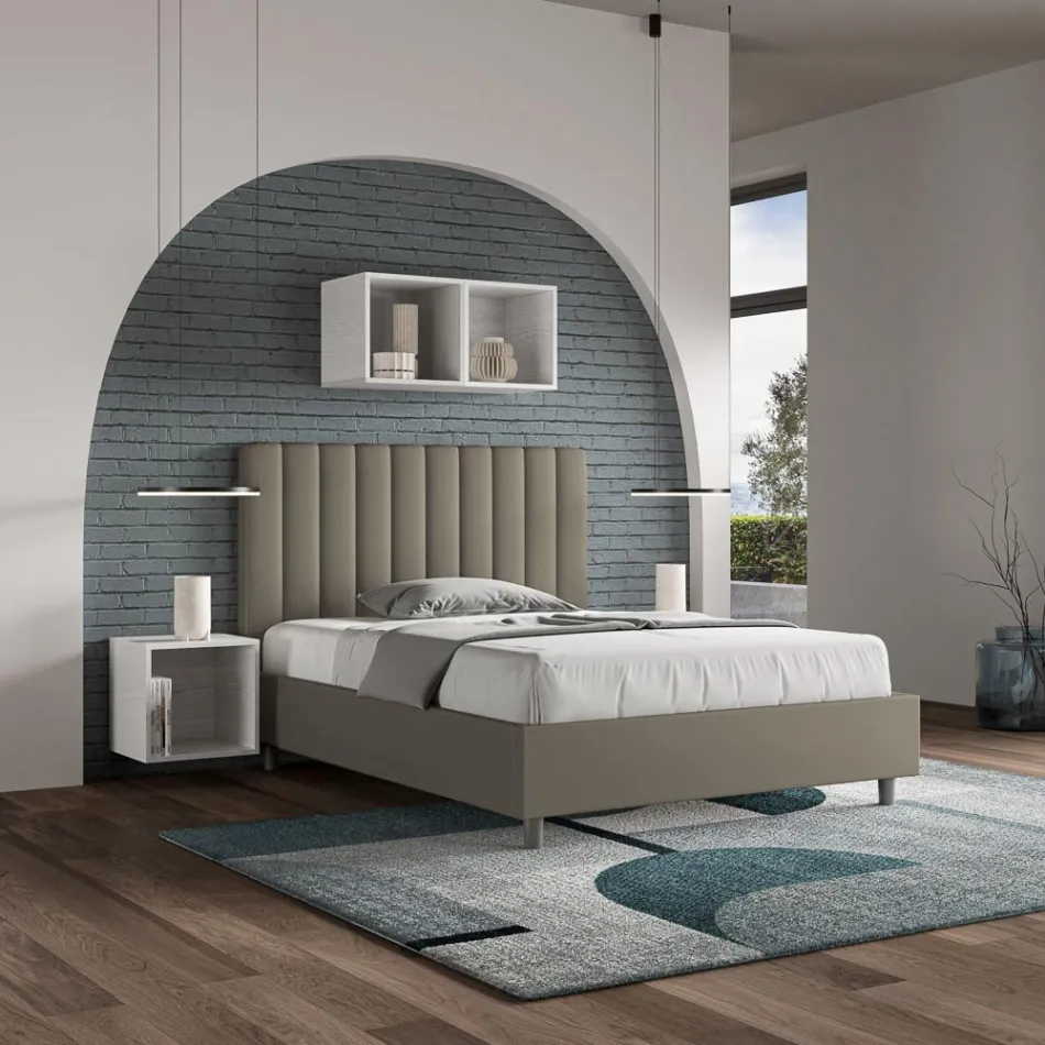 140x200 cm Bed Headboard with Symmetrical Vertical Lines Made in Italy - Guanto Viadurini