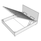 160x200 cm Bed Headboard with Microfiber Cushions Made in Italy - Olympics Viadurini