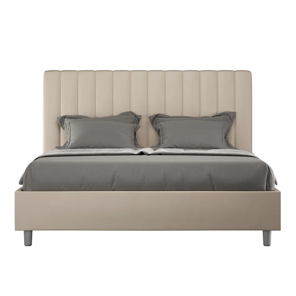 160x200 cm Bed Headboard with Symmetrical Vertical Lines Made in Italy - Guanto Viadurini