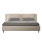 180x200 cm Bed with Headboard and Faux Leather Cushions Made in Italy - Olimpiadi Viadurini