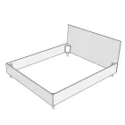 180x200 cm Bed with Headboard and Faux Leather Cushions Made in Italy - Olimpiadi Viadurini