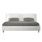 180x200 cm Bed with Headboard and Faux Leather Cushions Made in Italy - Olimpiadi Viadurini